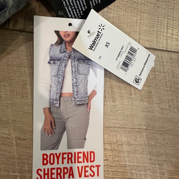 CELEBRITY PINK WOMENS XS NEW BOYFRIEND SHERPA VEST - Picture 8 of 11